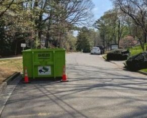 dumpster in dunwoody street where a permit is required