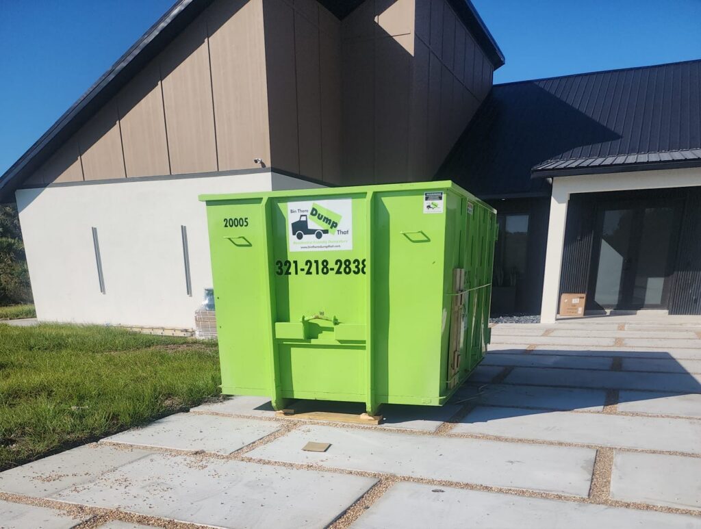 Dumpster Rental in Driveway in Brevard FL
