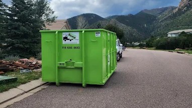 Roll off dumpster rental delivered to a Rock Creek Park CO property on Highway 115