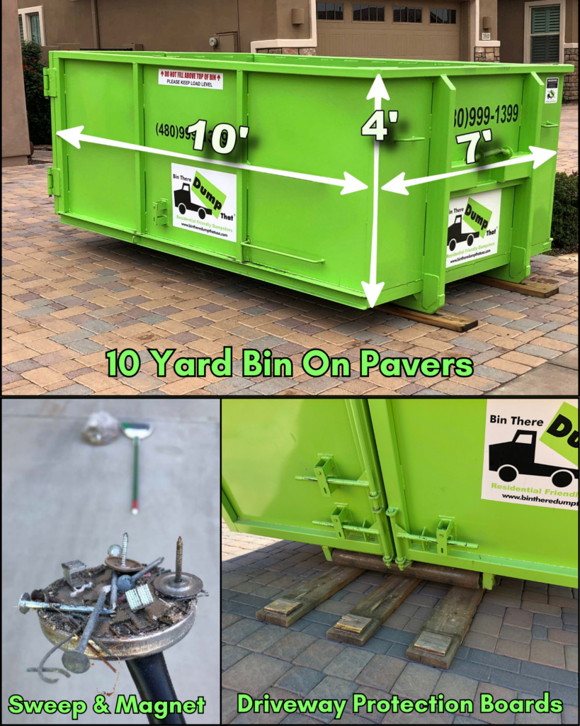 Compact 10 Yard Bin on Pavers