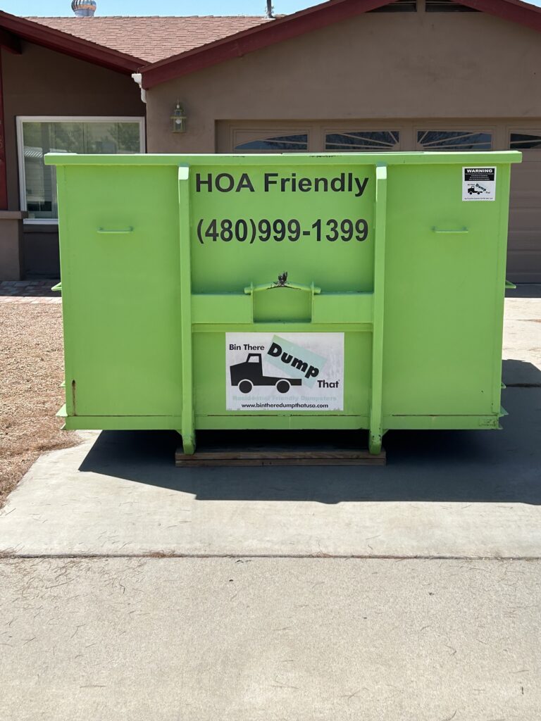 Garage Cleanout Dumpster in Mesa