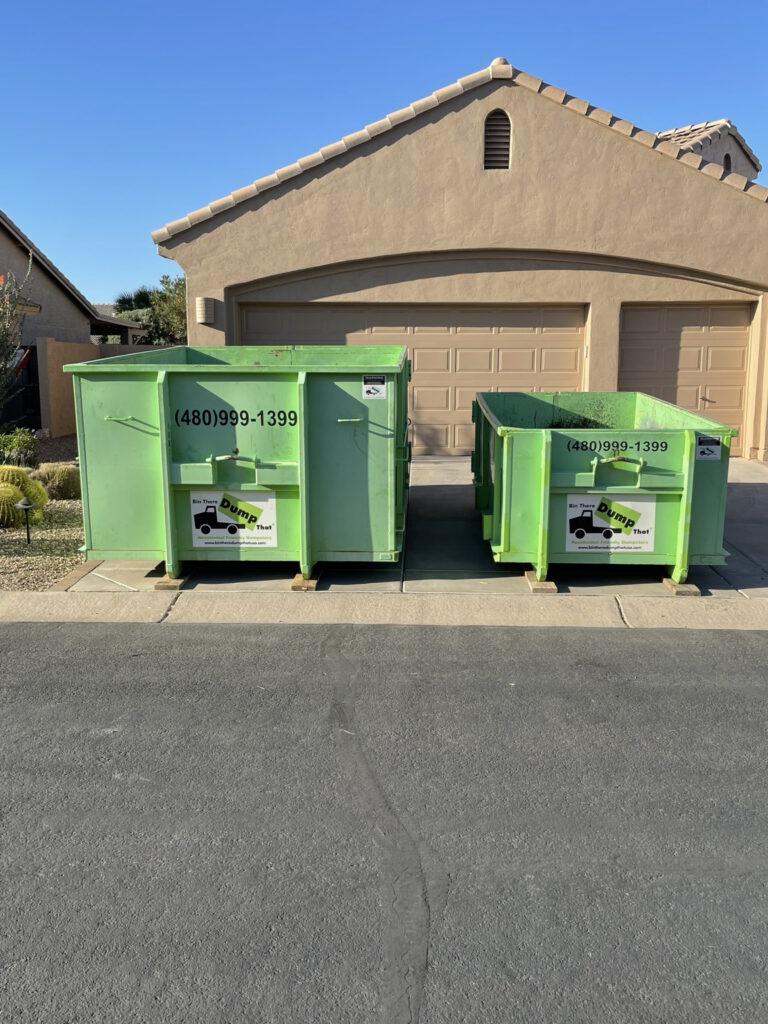 Two bins side by side in Sun Lakes, AZ