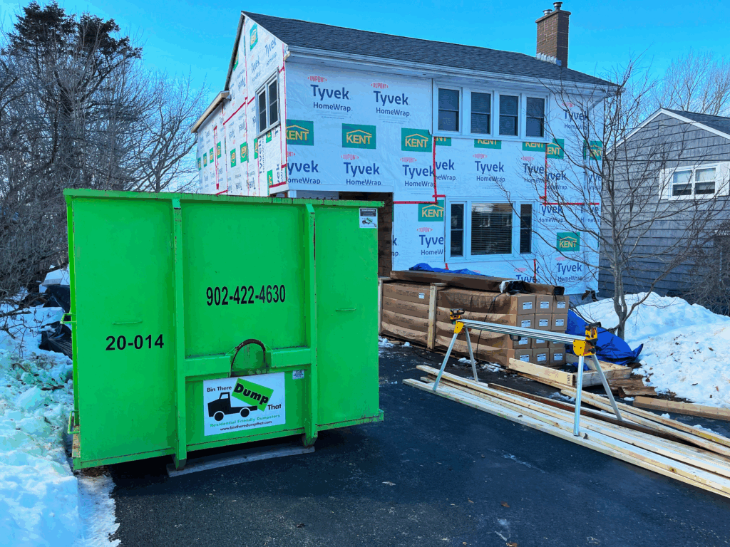 Dumpster rental for residential and commercial construction or demolition projects in Halifax – perfect for renovations, roofing, and contractor cleanups.