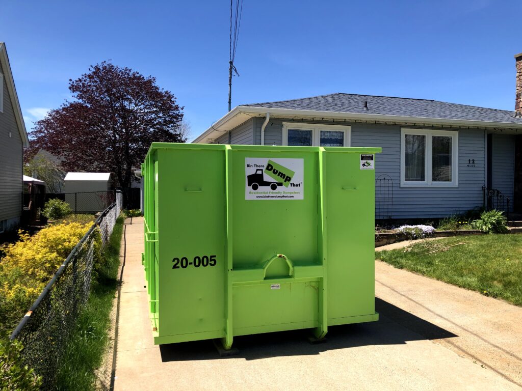 Residential dumpster rental in Halifax for moving, cleanout, and junk removal.