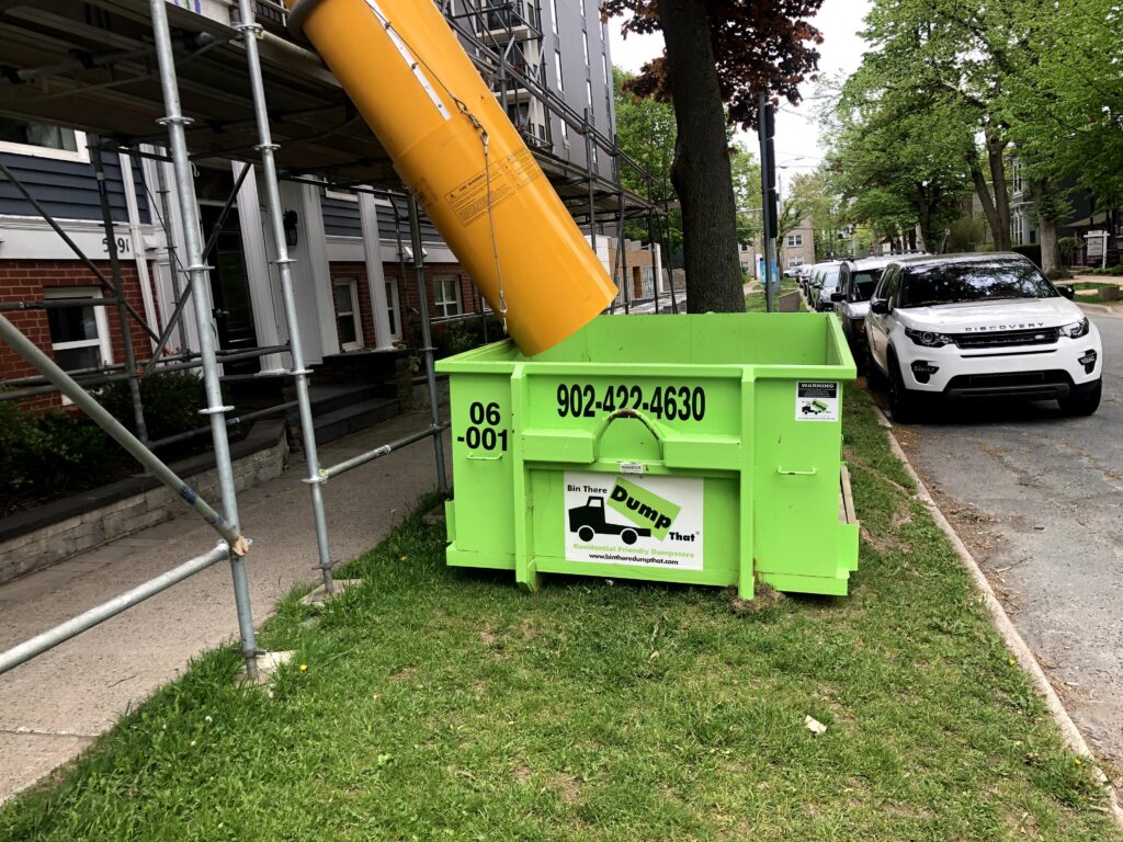 Dumpster rental for residential and commercial construction or demolition projects in Halifax – perfect for renovations, roofing, and contractor cleanups.