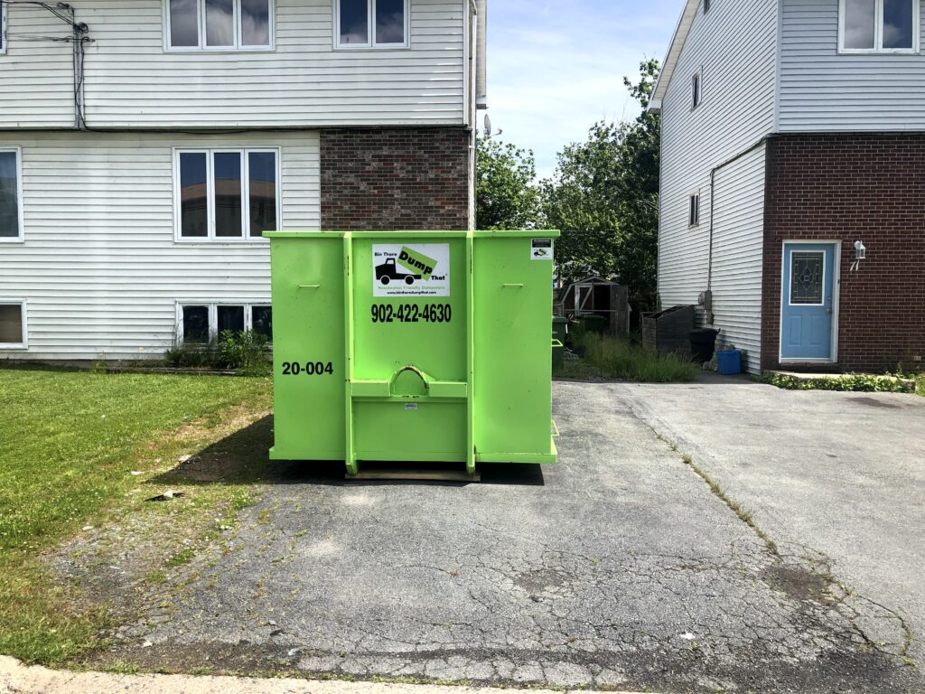 Residential dumpster rental in Halifax for moving, cleanout, and junk removal.