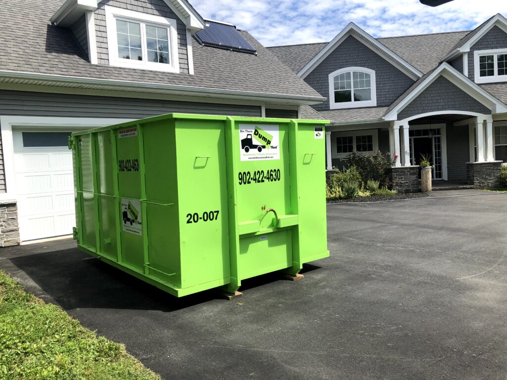 Residential dumpster rental in Halifax for moving, cleanout, and junk removal.