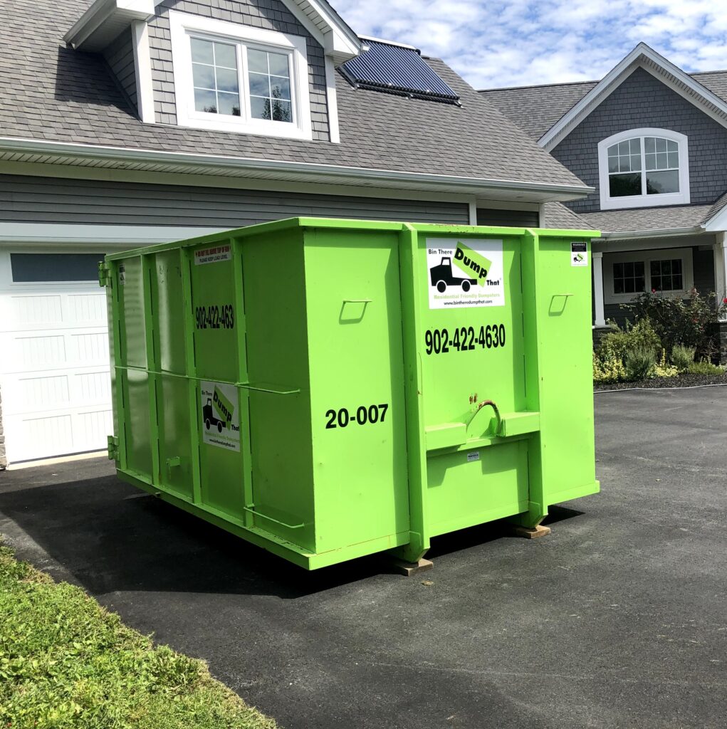Residential dumpster rental in Halifax for moving, cleanout, and junk removal.