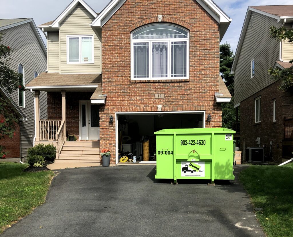 Residential dumpster rental in Halifax for moving, cleanout, and junk removal.