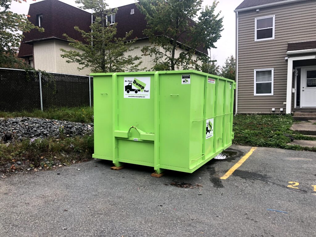 Residential dumpster rental in Halifax for moving, cleanout, and junk removal.