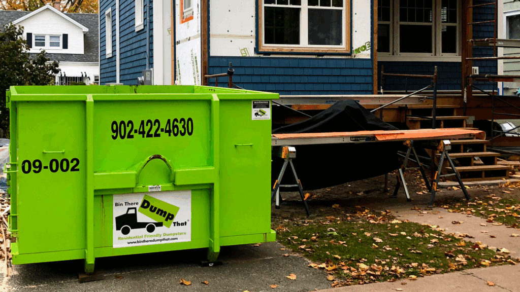 Dumpster rental in Halifax for home renovation and roofing waste removal