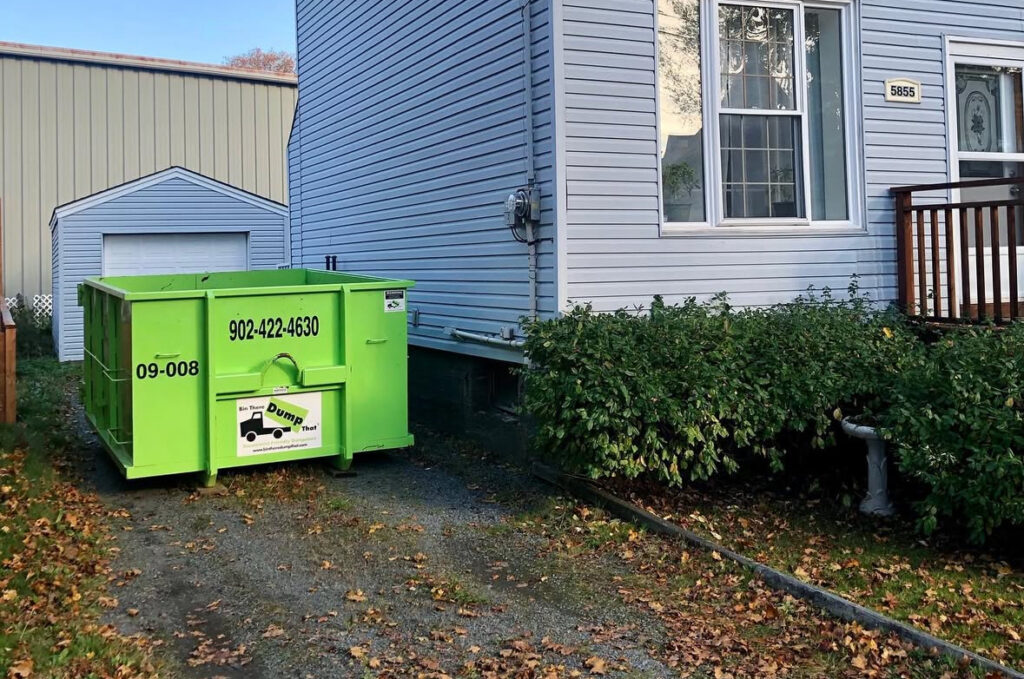 Residential dumpster rental in Halifax for moving, cleanout, and junk removal.