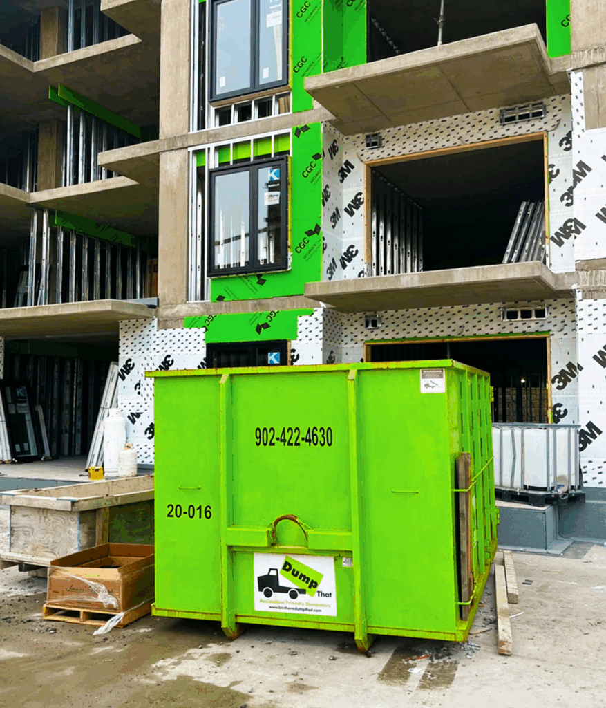 Dumpster rental for residential and commercial construction or demolition projects in Halifax – perfect for renovations, roofing, and contractor cleanups.