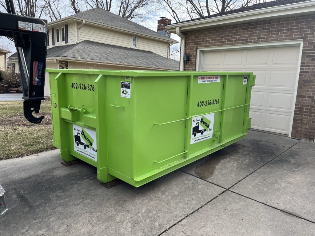 Dumpster Rental in Driveway in Lincoln NE