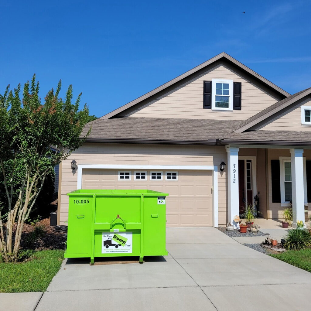 dumpster rental in driveway in pennsylvania
