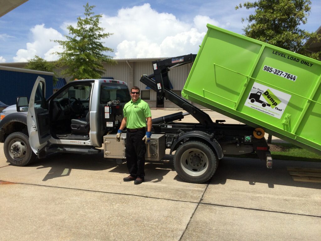 Covington Dumpster Rental on Driveway