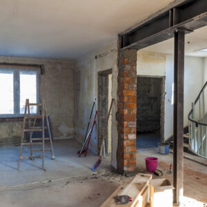 Interior of a house under construction. Renovation of an apartment